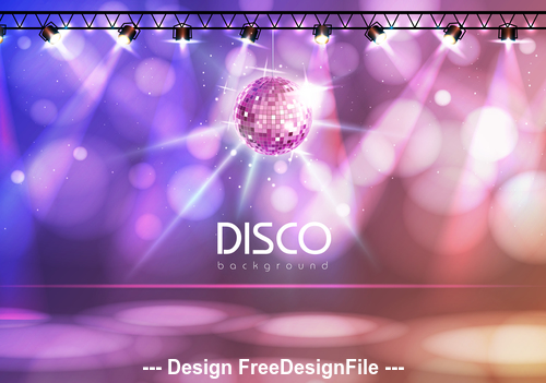 Disco party background vector
