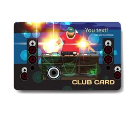 Dj card vector