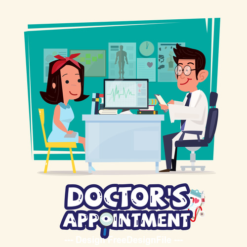 Doctor cartoon illustration vector