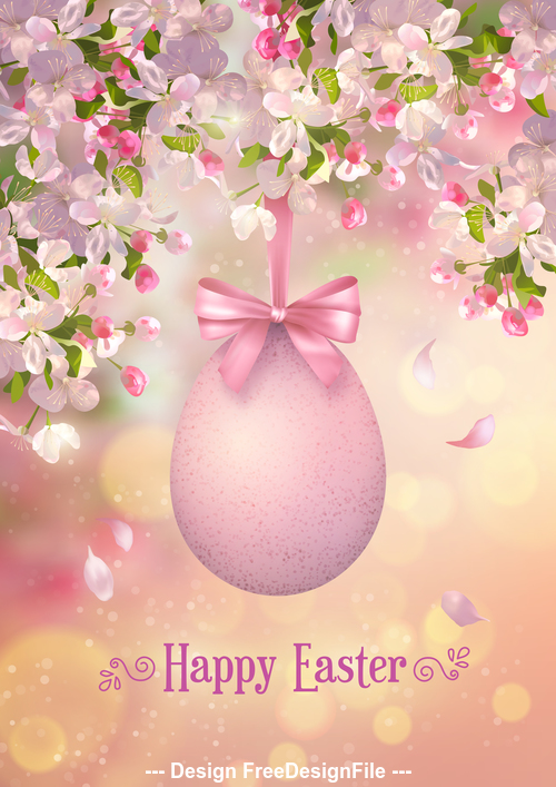 Easter decorative card vector