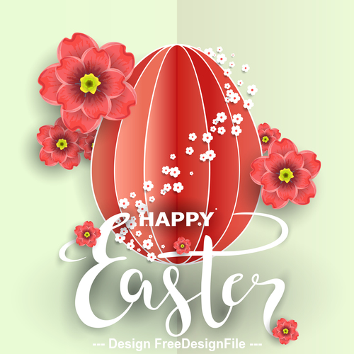 Easter origami egg vector