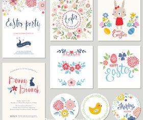 Easter party decorative card vector