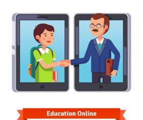 Education online template illustration vector