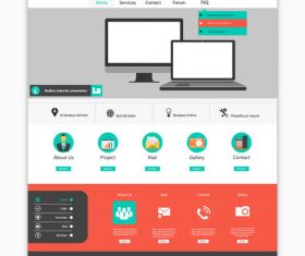 Education website cover templates vector