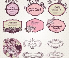 Elegant decorative label vector