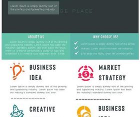 Elements business strategy flyer psd template