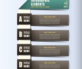 Elements information banner vector