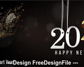 Embrace a new day 2020 New Year greeting card vector