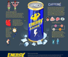 Energy drink cartoon illustration vector