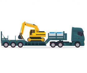 Excavator consignment vector