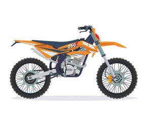 Extreme motorcross bike orange vector