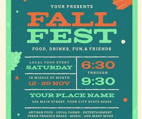 Fall Fetival Event PSD Flyer Template