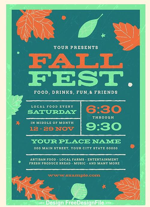 Fall Fetival Event PSD Flyer Template