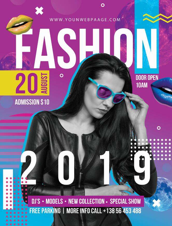Fashion Night 2019 PSD Flyer template