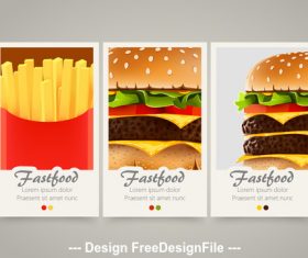 Fast food cover vertical banners vector