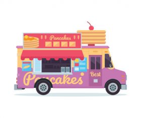 Fast food truck illustration vector