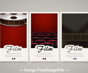 Film vertical banners vector