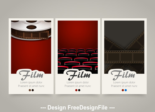 Film vertical banners vector