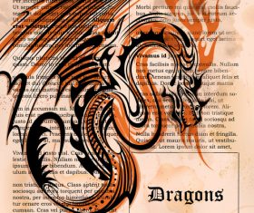 Fire-breathing dragon vector