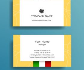 Flag background business card design vector