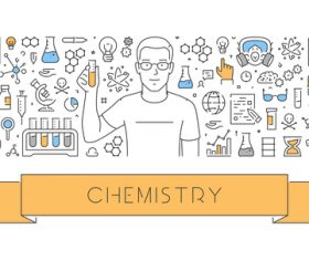Flat chemisstry vector