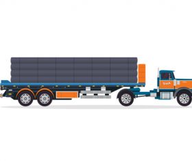 Flat trucks vector