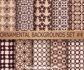 Floral designs brown seamless background vector