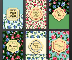 Flower background cover template vector