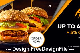 Food Facebook Cover PSD Template