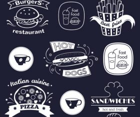 Food icon silhouette vector