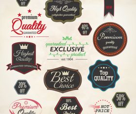 Free quality special emblem label vector