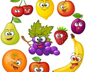 Fruit amusing cheerful cartoon vector