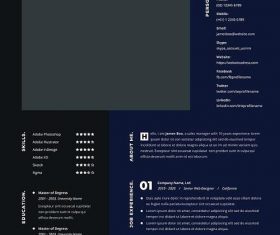 Fullcolor Resume Cv PSD Template