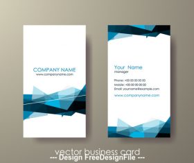 Geometric business card design vector