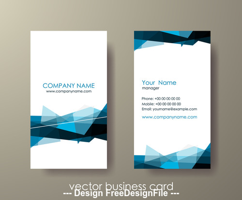 Geometric business card design vector