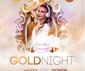 Gold Night PSD Flyer template
