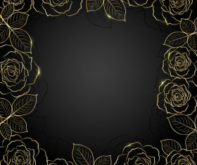 Gold pattern with shadow on dark background vector