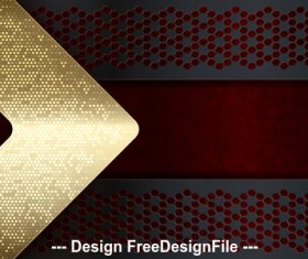 Golden arrow metal background vector