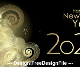 Golden silhouette illustration 2020 merry christmas vector