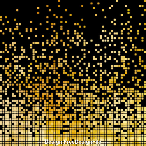 Golden squares background vector