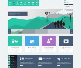 Green travel website templates vector