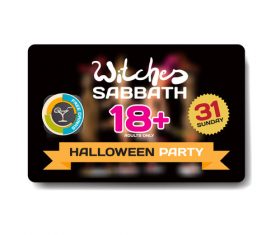 Halloween discount gift card vector
