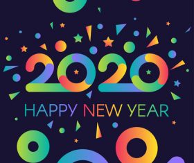Happy 2020 New Year vector