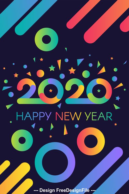 Happy 2020 New Year vector