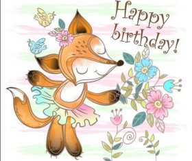 Happy birthday cartoon vector