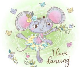 Happy dancing cartoon vector