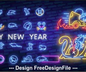 Happy rat new year 2020 vector