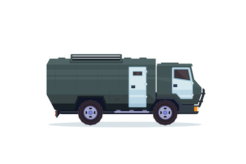 Heavy bank security vehicle vector