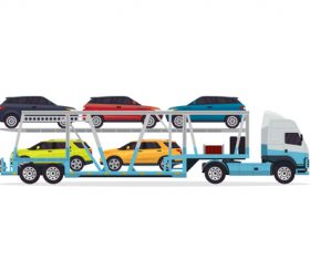 Heavy duty ro-ro truck vector