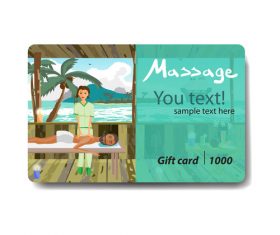 Holiday beach discount gift card vector